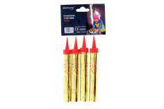 Świeczki tortowe 10 cm Triplex złote gwiazdki