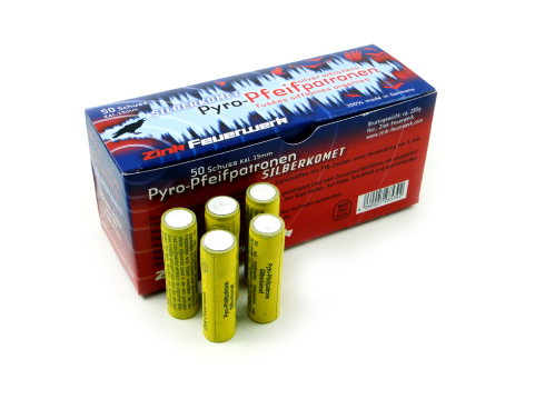 Race pistoletowe Zink Pfeifpatronen Silbercomet gwiżdżące