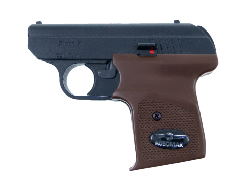 Pistolet hukowy Start 2 ośmiostrzałowy czarny okładziny brąz