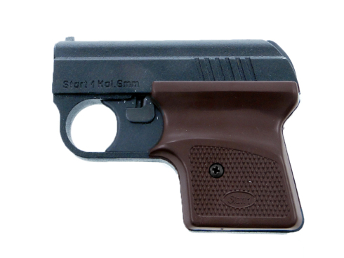Pistolet hukowy Start 1 sześciostrzałowy okładziny brąz