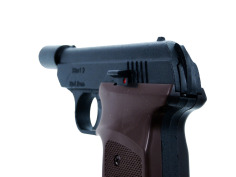 Pistolet hukowy Start 2 ośmiostrzałowy czarny okładziny brąz 