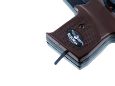 Pistolet hukowy Start 2 ośmiostrzałowy czarny okładziny brąz 