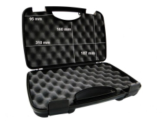 Walizka na broń krótką Negrini 2033 czarna 320x220 mm 
