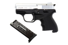 Pistolet hukowy Stalker M906 chrom błyszczący ruchomy zamek 