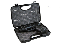 Walizka na broń krótką Negrini 2038 czarna 240x170 mm 