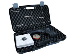 Walizka na broń krótką Megaline czarna 500X300x75 mm polimerowe zawiasy 