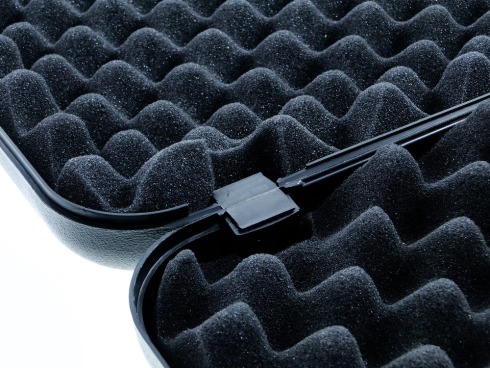 Walizka na broń krótką Megaline czarna 500X300x75 mm polimerowe zawiasy 