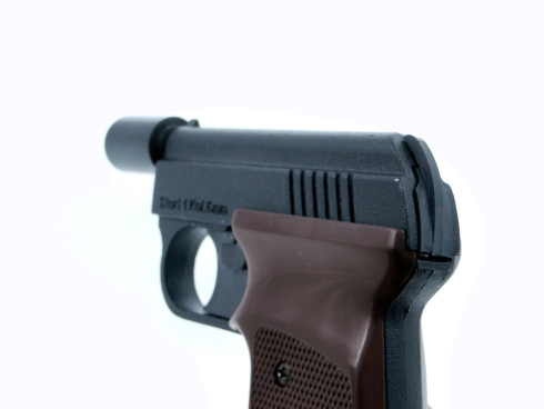 Pistolet hukowy Start 1 sześciostrzałowy okładziny brąz 