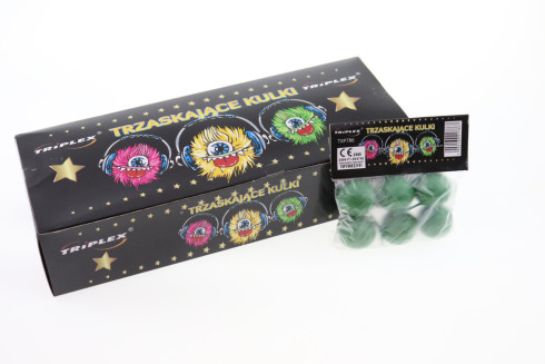 Trzaskające zielone kulki Triplex komplet 6 sztuk 