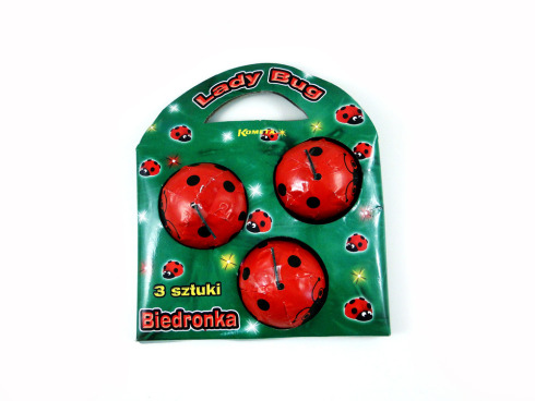 Wirujące bączki Biedronki komplet 3 sztuki 