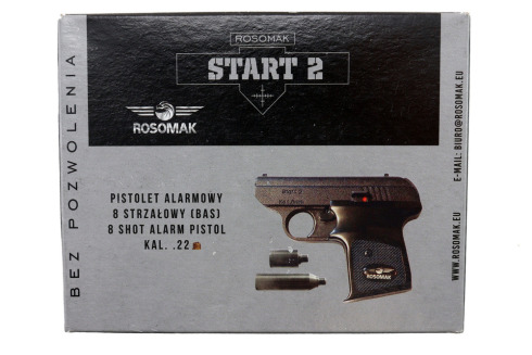 Pistolet hukowy Start 2 ośmiostrzałowy czarny 