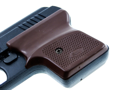 Pistolet hukowy Start 1 sześciostrzałowy okładziny brąz 