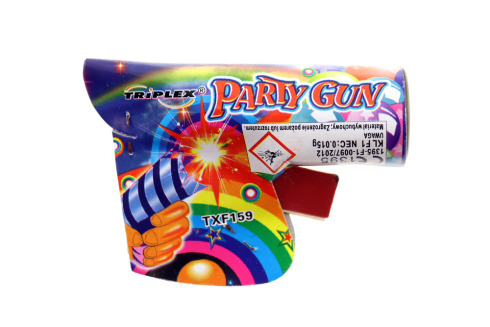 Strzelające konfetti w pistolecie Party Gun komplet 4 sztuki 