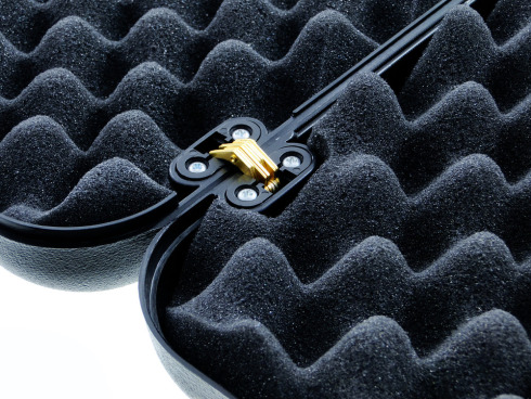 Walizka na broń krótką Megaline czarna 500X300x75 mm metalowe zawiasy 