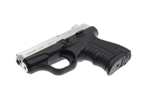 Pistolet hukowy Stalker M906 chrom błyszczący ruchomy zamek 