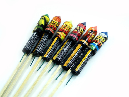 Rakiety kolorowe Voo Doo 3775 komplet 6 sztuk 