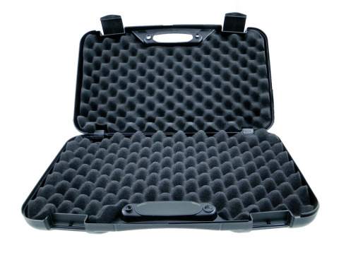 Walizka na broń krótką Megaline czarna 500X300x75 mm polimerowe zawiasy 