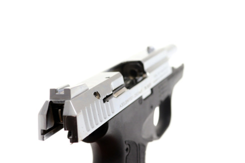 Pistolet hukowy Stalker M906 chrom błyszczący ruchomy zamek 