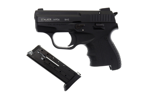 Pistolet hukowy Stalker M906 czarny ruchomy zamek 